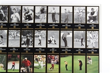 1997 'Champions of Golf - The Masters Collection' Uncut Golf Card Sheet - Framed