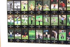 1997 'Champions of Golf - The Masters Collection' Uncut Golf Card Sheet - Framed