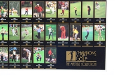 1997 'Champions of Golf - The Masters Collection' Uncut Golf Card Sheet - Framed