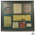 The PGA Golf Professional Hall of Fame Inaugural Ceremony Items - Framed