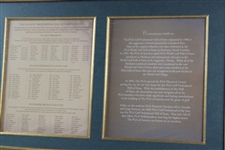 The PGA Golf Professional Hall of Fame Inaugural Ceremony Items - Framed