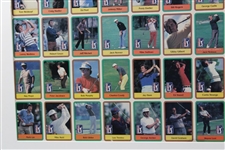 1980 Top 60 Money Winners Uncut Card Sheet - Matted