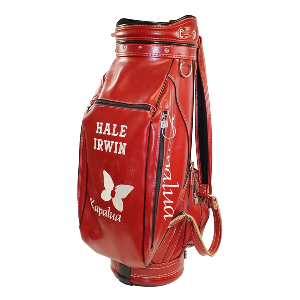 Hale Irwin's Personal Tournament Used Red Kapalua Miller Golf Bag