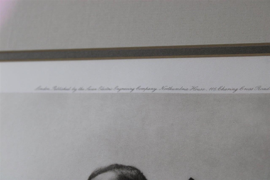 Harry Vardon Signed Large Format Circa 1905 George Beldam Photogravure - Framed JSA ALOA