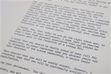 Jay Hebert Signed Letter to PGA Ex. Dir. Tom Crane on Pers. Letterhead JSA ALOA