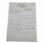 Tommy Armour Signed Letter to PGA Ex. Dir. Tom Crane on Pers. Letterhead - 1/20 JSA ALOA