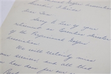 Herman Keiser Signed Letter to PGA Ex. Dir. Tom Crane on Pers. Letterhead - 2/9/1965 JSA ALOA