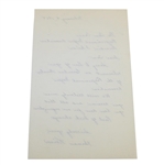 Herman Keiser Signed Letter to PGA Ex. Dir. Tom Crane on Pers. Letterhead - 2/9/1965 JSA ALOA