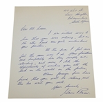 Gary Player Signed Letter to PGA Ex. Dir. Tom Crane on Pers. Letterhead - JSA ALOA