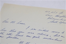 Gary Player Signed Letter to PGA Ex. Dir. Tom Crane on Pers. Letterhead - JSA ALOA