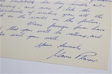 Gary Player Signed Letter to PGA Ex. Dir. Tom Crane on Pers. Letterhead - JSA ALOA