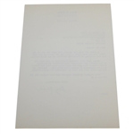 Bobby Nichols Signed Letter to PGA Ex. Dir. Tom Crane on Pers. Letterhead - 1/25/1965 JSA ALOA
