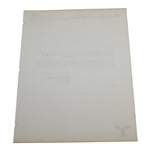 Jack Burke Letter to PGA Ex. Dir. Tom Crane on Pers. Letterhead - 1/27/1965