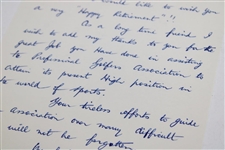 Jim Ferrier Signed Letter to PGA Ex. Dir. Tom Crane on Pers. Letterhead - 1/26/1965 JSA ALOA