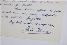 Jim Ferrier Signed Letter to PGA Ex. Dir. Tom Crane on Pers. Letterhead - 1/26/1965 JSA ALOA