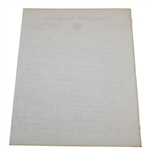 Al Watrous Signed Letter to PGA Ex. Dir. Tom Crane on Pers. Letterhead - 1/26/1965 JSA ALOA