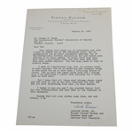 Charles Evans Signed Letter to PGA Ex. Dir. Tom Crane on Pers. Letterhead - 1/29/1965 JSA ALOA