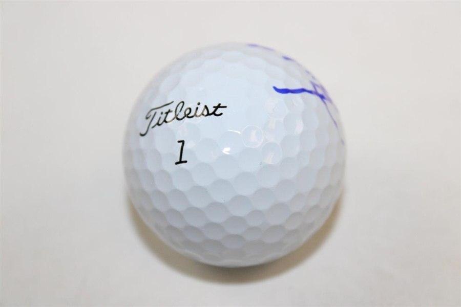 Jordan Spieth Signed Titleist Logo Golf Ball 2 JSA ALOA