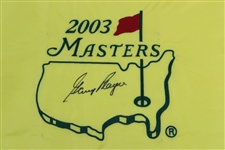Gary Player Signed 2003 Masters Embroidered Flag JSA ALOA