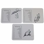 Gary Player, Bernhard Langer & Vijay Singh Singed Augusta National Scorecards JSA ALOA