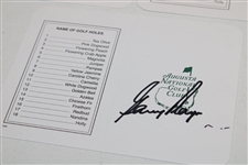 Gary Player, Bernhard Langer & Vijay Singh Singed Augusta National Scorecards JSA ALOA