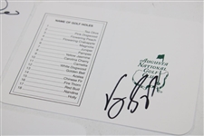 Gary Player, Bernhard Langer & Vijay Singh Singed Augusta National Scorecards JSA ALOA