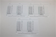 Gary Player, Bernhard Langer & Vijay Singh Singed Augusta National Scorecards JSA ALOA