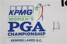 Annika Sorenstam Signed KPMG Womens PGA Championship Embroidered Flag JSA #AH45142
