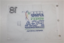 Annika Sorenstam Signed KPMG Womens PGA Championship Embroidered Flag JSA #AH45142