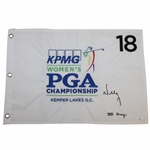 Nelly Korda Signed KPMG Womens PGA Championship W/ 2021 Champ Embroidered Flag JSA #AH45141