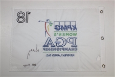 Nelly Korda Signed KPMG Womens PGA Championship W/ '2021 Champ' Embroidered Flag JSA #AH45141