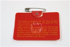 1972 Masters Tournament SERIES Badge #6837 - Jack Nicklaus Winner