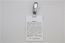 1999 National Car Rental Golf Classic Caddy Badge - Tiger Woods Win