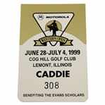 1999 Motorola Western Open Caddy Badge - Tiger Woods Win