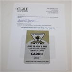 1999 Motorola Western Open Caddy Badge - Tiger Woods Win
