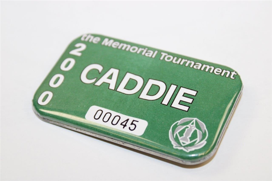 2000 The Memorial Tournament Caddy Badge - Tiger Woods Win