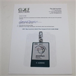 2001 Wgc Accenture Match Play Inaugural Event Caddy Badge