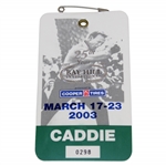 2003 Bay Hill Invitational Caddy Badge - Tiger Woods Win