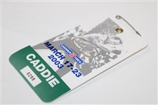 2003 Bay Hill Invitational Caddy Badge - Tiger Woods Win