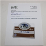 2000 AT&T Pebble Beach National Pro-Am Caddy Badge - Tiger Woods Win