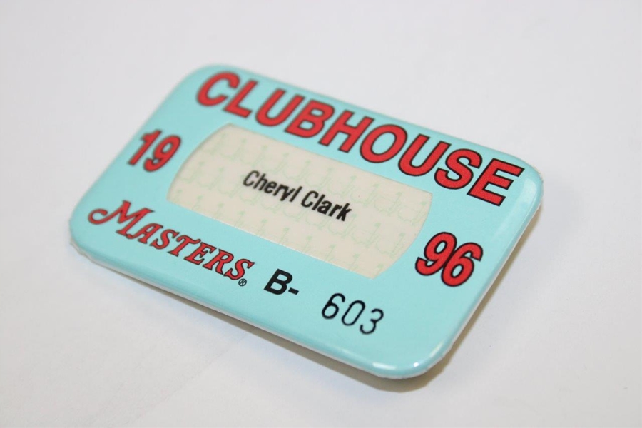 1996 Masters Tournament Clubhouse Badge #603