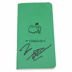 Tom Scherrer Signed 2001 Masters Yardage Book - Tiger Woods Win
