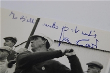 Joe Carr Signed Post Swing Black and White Photo - World Gold Hall of Famer JSA ALOA