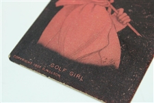 1907 'Golf Girl' Illustrated Postcard by D. Hillson