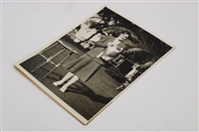 1931 Maureen Orcutt Original Associated Press Photo with Trophy