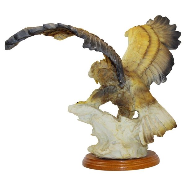 Sam Snead's Personal Favorite Eagle Sculpture Displayed at Home in Bedroom with Photos