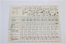 Sam Snead's Personal Pine Tree GC Used Scorecard w/Business Card & Two Signed Photos JSA ALOA