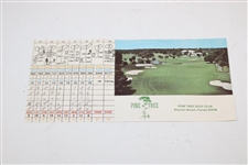 Sam Snead's Personal Pine Tree GC Used Scorecard w/Business Card & Two Signed Photos JSA ALOA