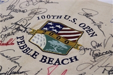 Tiger Woods & 37 other US Champs Signed 2000 US Open at Pebble Canvas Flag JSA ALOA