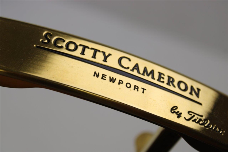 Champion Hal Sutton's Scotty Cameron Gold Plated Newport Putter for 1998 Westin Texas Open Win